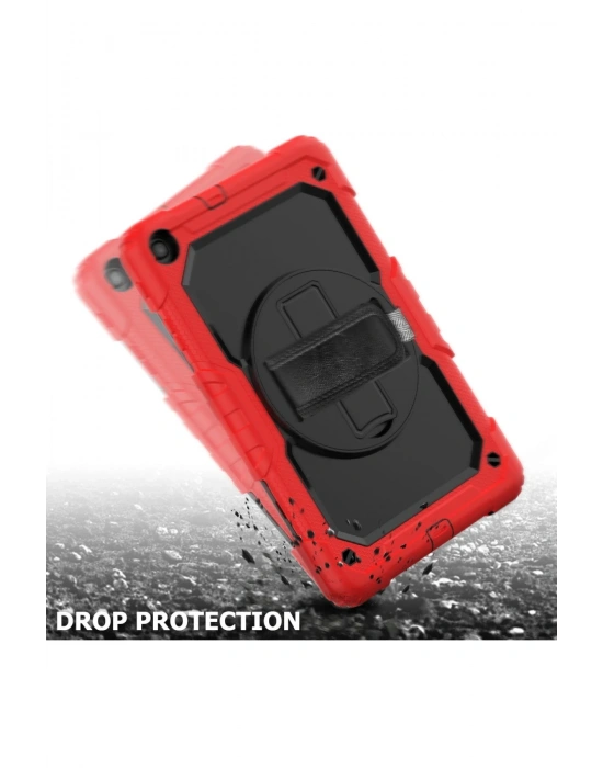 Newface Samsung Galaxy T510 Tab A 10.1 Kılıf Pars Tablet Kapak - Kırmızı