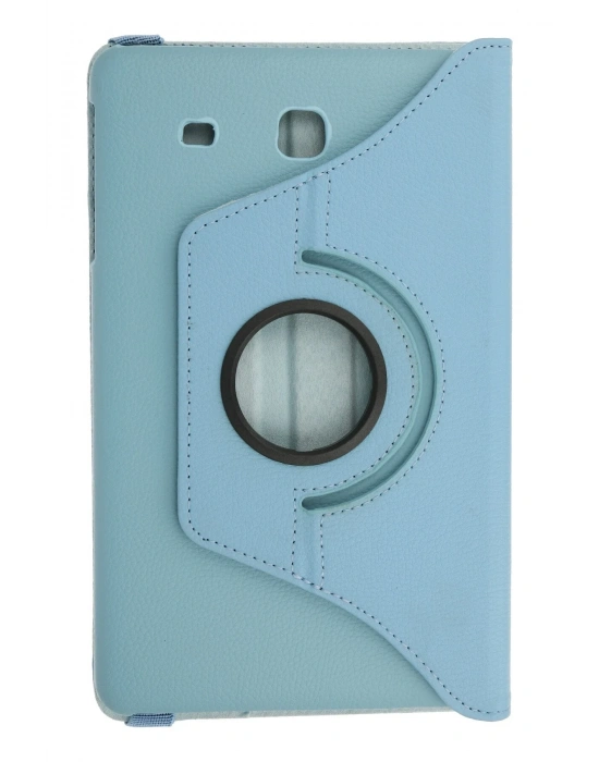 Newface Samsung Galaxy T560 Tab E 9.7 Kılıf 360 Tablet Deri Kılıf - Turkuaz