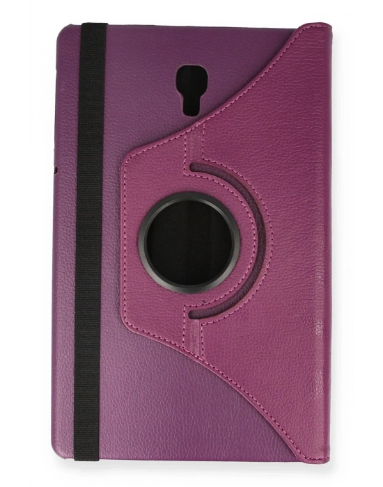 Newface Samsung Galaxy T590 Tab A 10.5 Kılıf 360 Tablet Deri Kılıf - Mürdüm