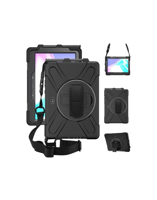 Newface Samsung Galaxy T638 Tab Active 4 Pro Kılıf Amazing Tablet Kapak - Siyah