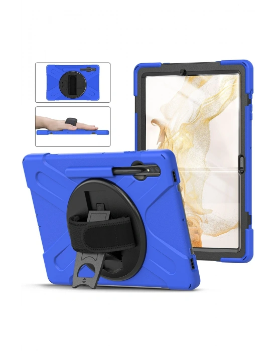 Newface Samsung Galaxy T737 Tab S7 FE 12.4 Kılıf Amazing Tablet Kapak - Mavi