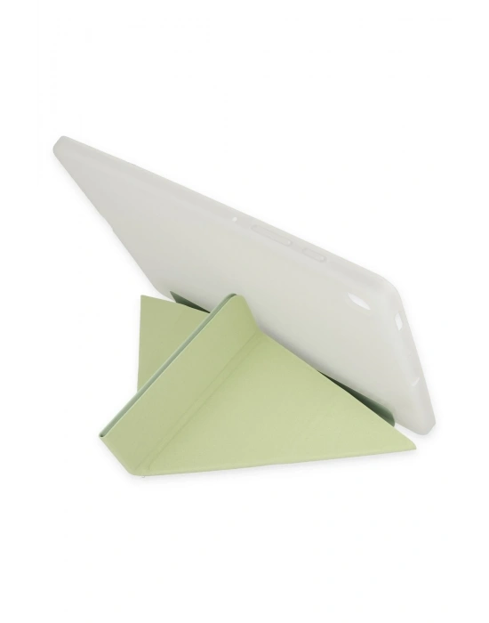 Newface Samsung Galaxy T737 Tab S7 FE 12.4 Kılıf Kalemlikli Mars Tablet Kılıfı - Açık Yeşil