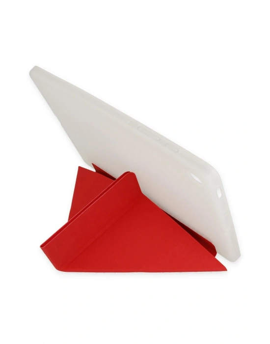 Newface Samsung Galaxy T737 Tab S7 FE 12.4 Kılıf Kalemlikli Mars Tablet Kılıfı - Kırmızı