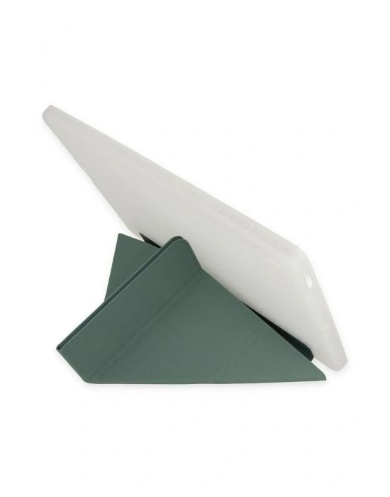 Newface Samsung Galaxy T737 Tab S7 FE 12.4 Kılıf Kalemlikli Mars Tablet Kılıfı - Koyu Yeşil