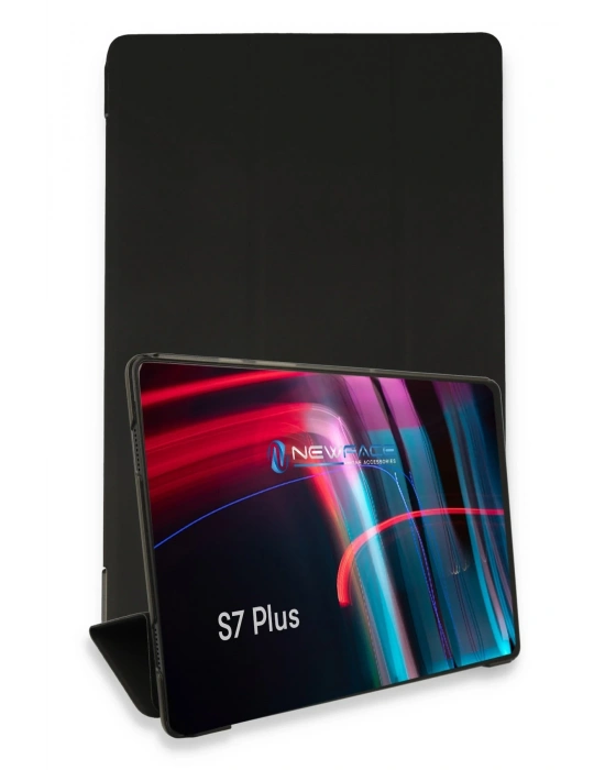 Newface Samsung Galaxy T970 Tab S7 Plus 12.4 Kılıf Tablet Smart Kılıf - Siyah
