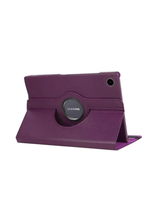 Newface Samsung Galaxy Tab A11 360 Tablet Deri Kılıf - Mürdüm