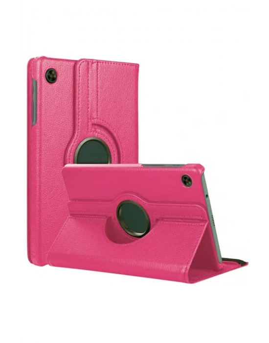 Newface Samsung Galaxy Tab A11 360 Tablet Deri Kılıf - Pembe