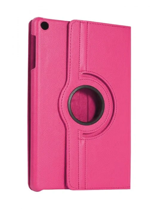 Newface Samsung Galaxy Tab A11 360 Tablet Deri Kılıf - Pembe