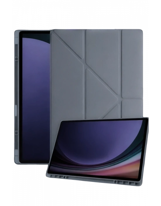 Newface Samsung Galaxy Tab A11 Kalemlikli Mars Tablet Kılıfı - Koyu Gri