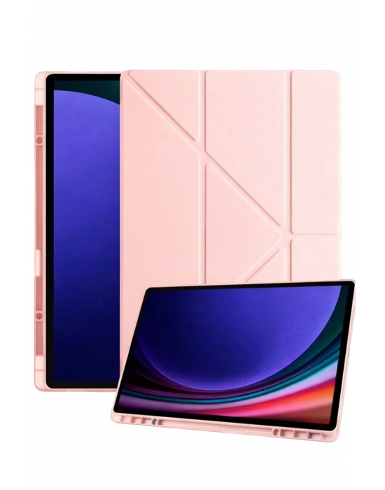 Newface Samsung Galaxy Tab A11 Kalemlikli Mars Tablet Kılıfı - Rose Gold