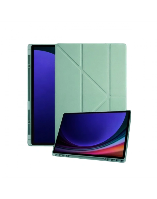 Newface Samsung Galaxy Tab A11 Plus Kalemlikli Mars Tablet Kılıfı - Açık Yeşil