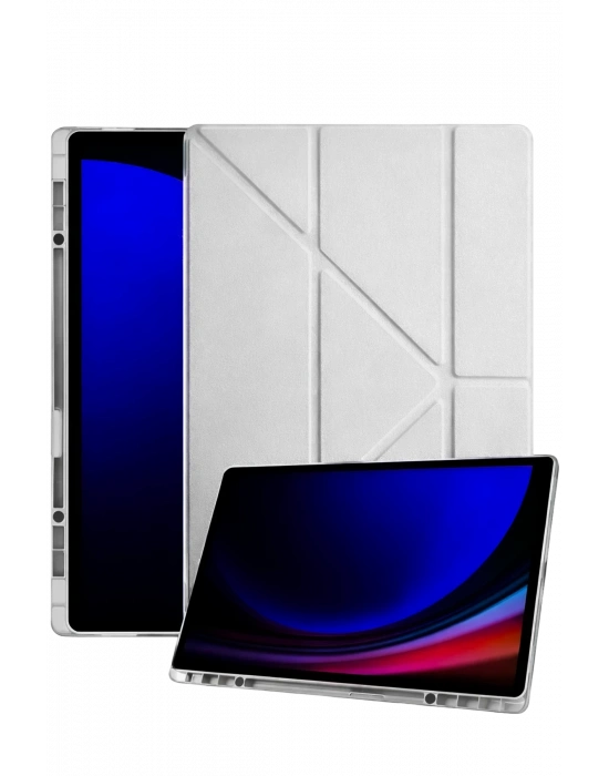 Newface Samsung Galaxy Tab A11 Plus Kalemlikli Mars Tablet Kılıfı - Gri