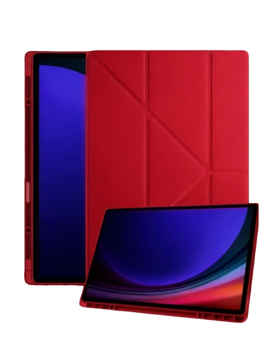 Newface Samsung Galaxy Tab A11 Plus Kalemlikli Mars Tablet Kılıfı - Kırmızı