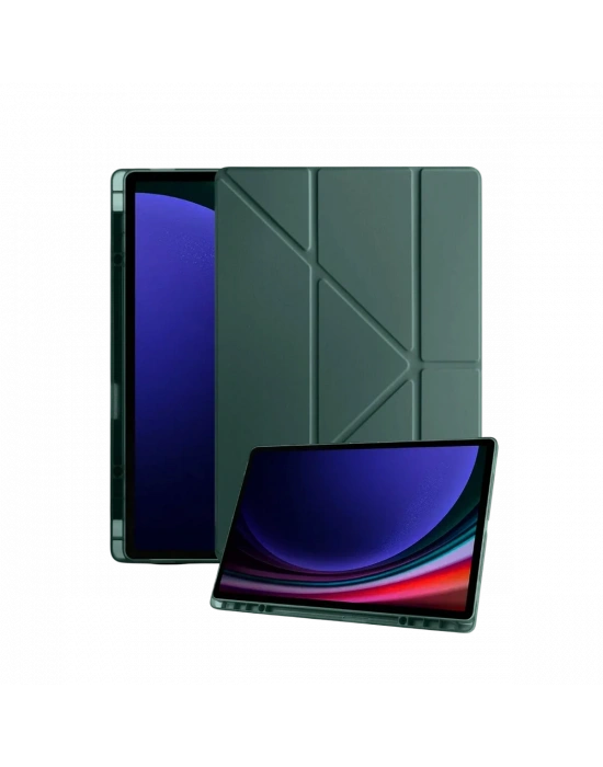 Newface Samsung Galaxy Tab A11 Plus Kalemlikli Mars Tablet Kılıfı - Koyu Yeşil