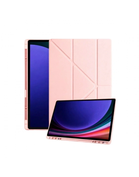 Newface Samsung Galaxy Tab A11 Plus Kalemlikli Mars Tablet Kılıfı - Rose Gold