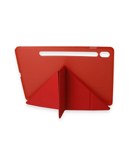 Newface Samsung Galaxy Tab A9 Kılıf Kalemlikli Mars Tablet Kılıfı - Kırmızı