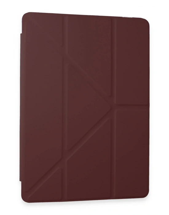 Newface Samsung Galaxy Tab A9 Kılıf Kalemlikli Mars Tablet Kılıfı - Mürdüm