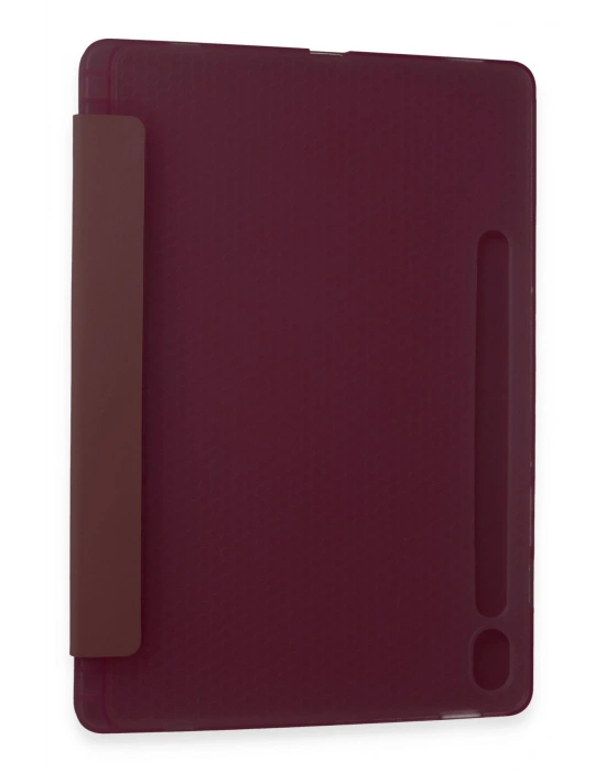 Newface Samsung Galaxy Tab A9 Kılıf Kalemlikli Mars Tablet Kılıfı - Mürdüm