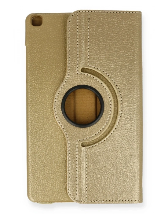 Newface Samsung Galaxy Tab A9 Plus Kılıf 360 Tablet Deri Kılıf - Gold