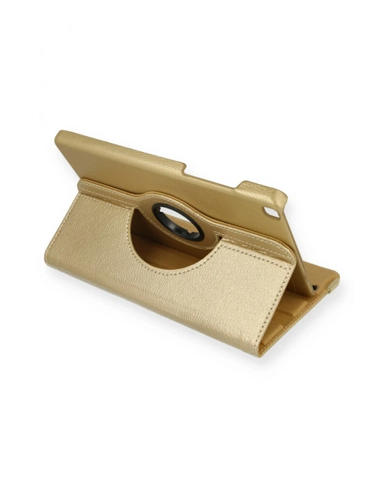 Newface Samsung Galaxy Tab A9 Plus Kılıf 360 Tablet Deri Kılıf - Gold