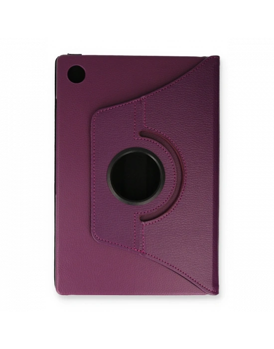 Newface Samsung Galaxy Tab A9 Plus Kılıf 360 Tablet Deri Kılıf - Mürdüm