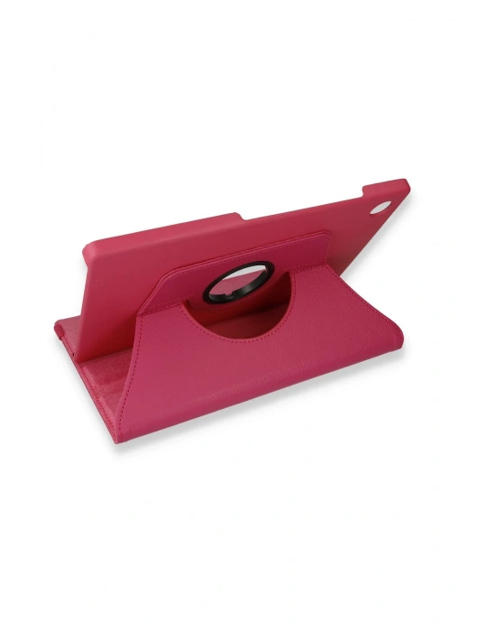 Newface Samsung Galaxy Tab A9 Plus Kılıf 360 Tablet Deri Kılıf - Pembe