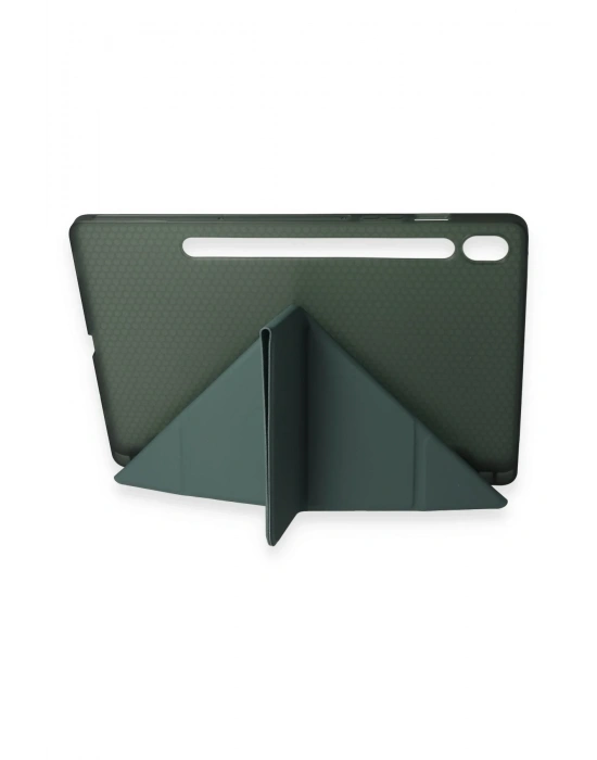 Newface Samsung Galaxy Tab A9 Plus Kılıf Kalemlikli Mars Tablet Kılıfı - Koyu Yeşil