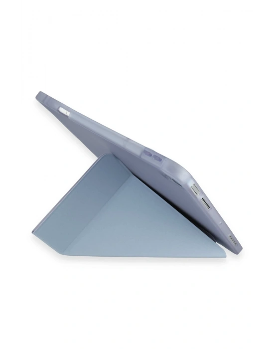 Newface Samsung Galaxy Tab A9 Plus Kılıf Kalemlikli Mars Tablet Kılıfı - Mavi