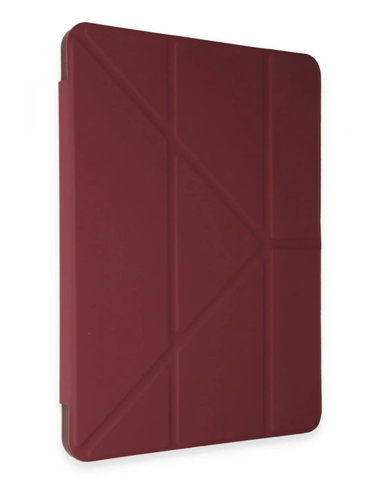 Newface Samsung Galaxy Tab A9 Plus Kılıf Kalemlikli Mars Tablet Kılıfı - Mürdüm