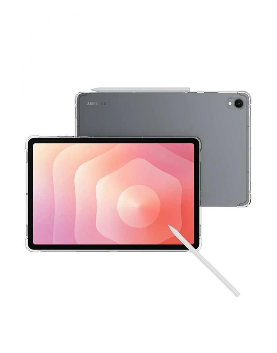 Newface Samsung Galaxy Tab S11 Kılıf Anti Shock Tablet Silikon - Şeffaf