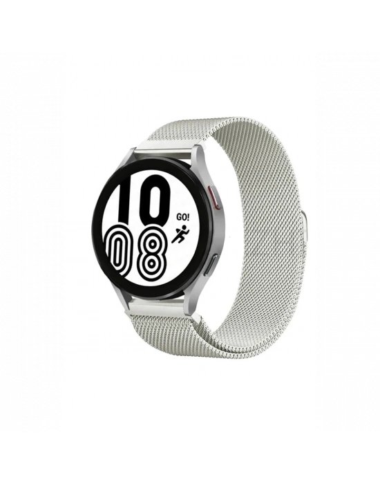 Newface Samsung Galaxy Watch 4 Metal Mıknatıslı Kordon - Gümüş