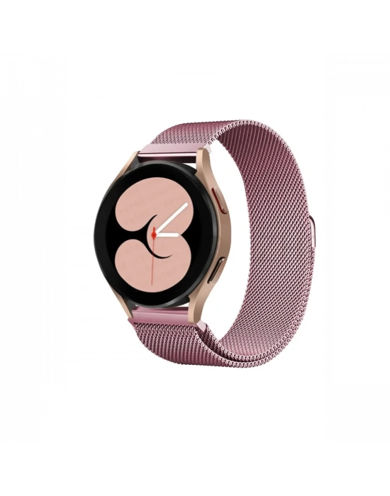 Newface Samsung Galaxy Watch 4 Metal Mıknatıslı Kordon - Rose