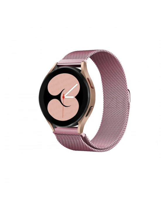 Newface Samsung Galaxy Watch 4 Metal Mıknatıslı Kordon - Rose