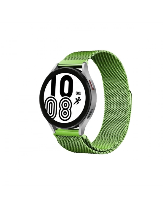 Newface Samsung Galaxy Watch 4 Metal Mıknatıslı Kordon - Yeşil