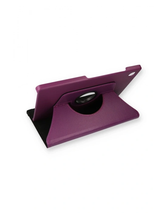 Newface Samsung Galaxy X200 Tab A8 10.5 Kılıf 360 Tablet Deri Kılıf - Mürdüm