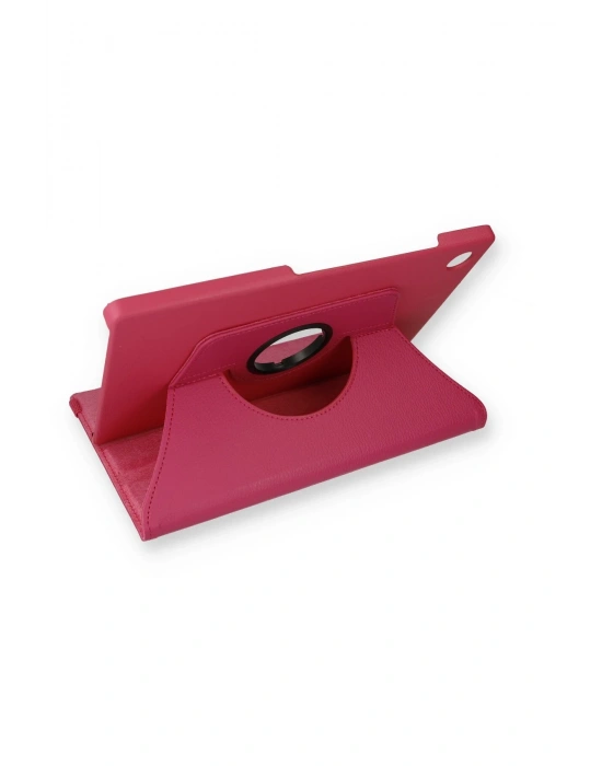 Newface Samsung Galaxy X200 Tab A8 10.5 Kılıf 360 Tablet Deri Kılıf - Pembe