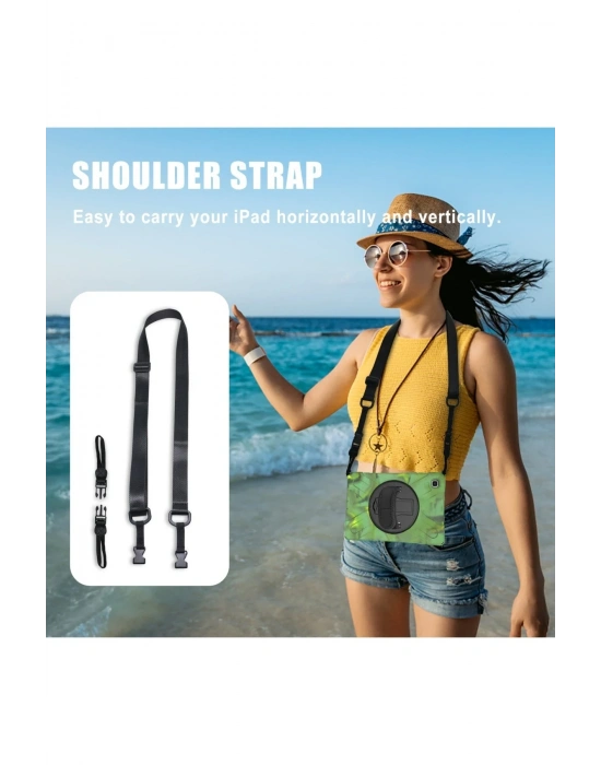 Newface Samsung Galaxy X200 Tab A8 10.5 Kılıf Amazing Tablet Kapak - Kamuflaj