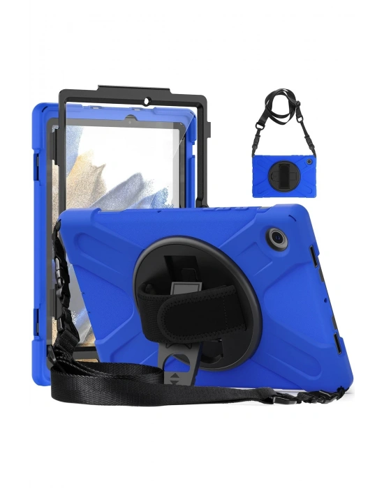 Newface Samsung Galaxy X200 Tab A8 10.5 Kılıf Amazing Tablet Kapak - Mavi