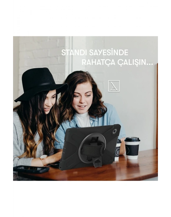 Newface Samsung Galaxy X200 Tab A8 10.5 Kılıf Amazing Tablet Kapak - Mor