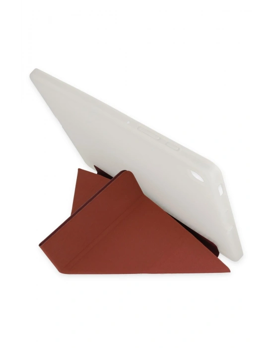 Newface Samsung Galaxy X200 Tab A8 10.5 Kılıf Kalemlikli Mars Tablet Kılıfı - Mürdüm