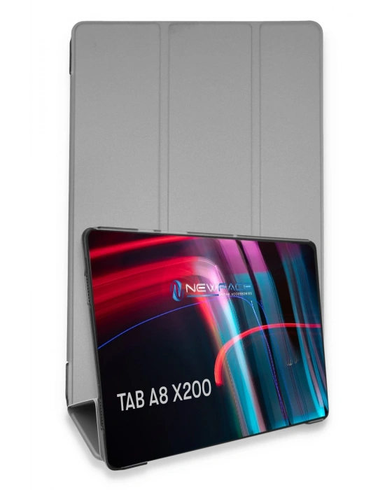 Newface Samsung Galaxy X200 Tab A8 10.5 Kılıf Tablet Smart Kılıf - Gri
