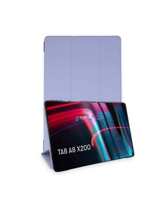 Newface Samsung Galaxy X200 Tab A8 10.5 Kılıf Tablet Smart Kılıf - Lila