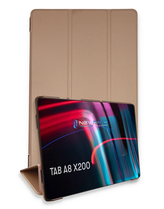 Newface Samsung Galaxy X200 Tab A8 10.5 Kılıf Tablet Smart Kılıf - Rose Gold