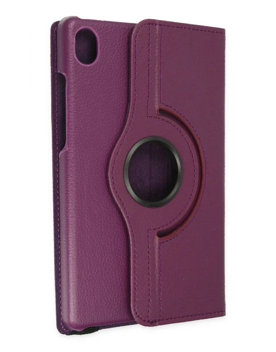 Newface Samsung Galaxy X510 Tab S9 FE 11 Kılıf 360 Tablet Deri Kılıf - Mürdüm