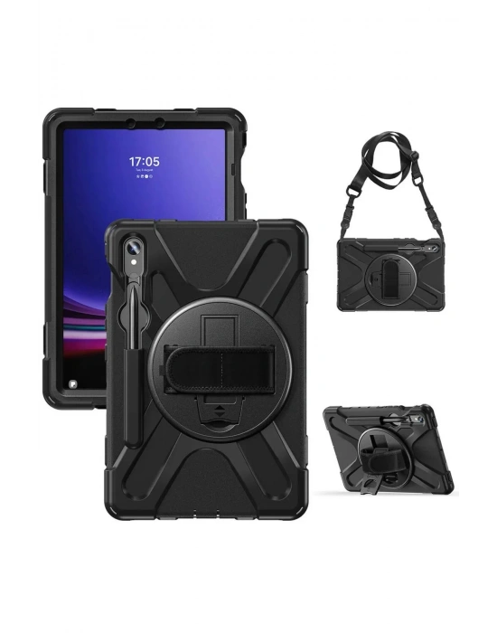 Newface Samsung Galaxy X510 Tab S9 FE 11 Kılıf Amazing Tablet Kapak - Siyah