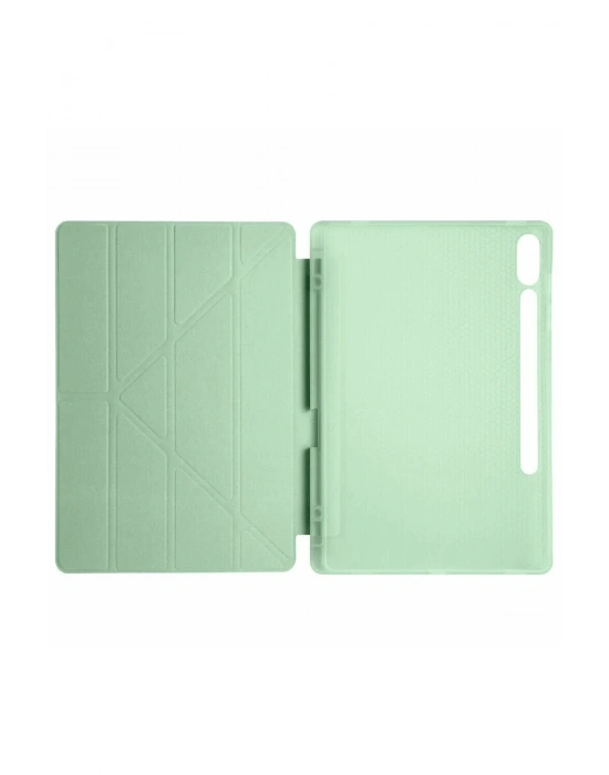 Newface Samsung Galaxy X510 Tab S9 FE 11 Kılıf Kalemlikli Mars Tablet Kılıfı - Açık Yeşil