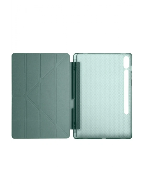 Newface Samsung Galaxy X510 Tab S9 FE 11 Kılıf Kalemlikli Mars Tablet Kılıfı - Koyu Yeşil