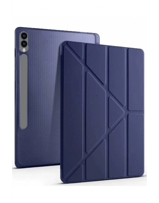 Newface Samsung Galaxy X510 Tab S9 FE 11 Kılıf Kalemlikli Mars Tablet Kılıfı - Lacivert