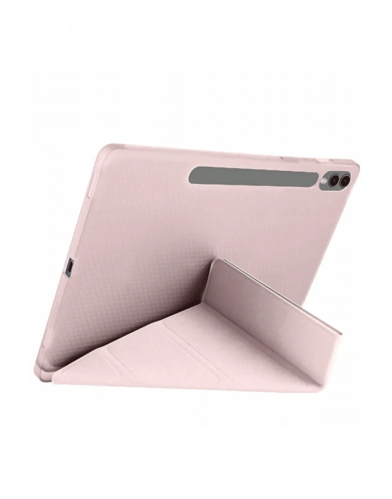 Newface Samsung Galaxy X510 Tab S9 FE 11 Kılıf Kalemlikli Mars Tablet Kılıfı - Rose Gold