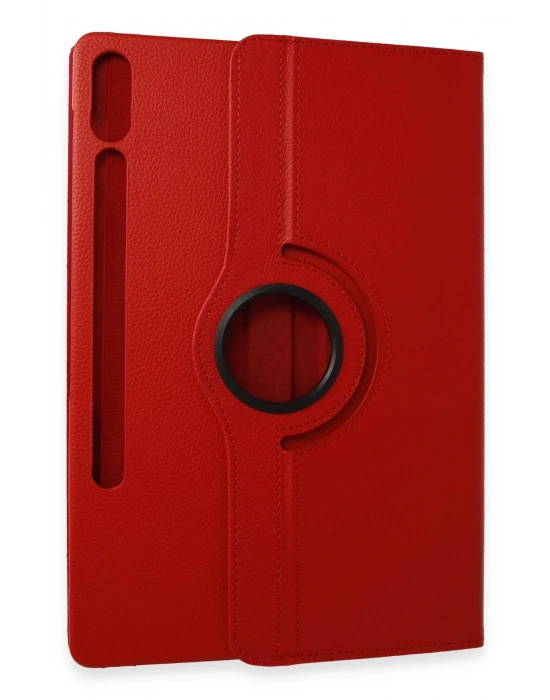 Newface Samsung Galaxy X610 Tab S9 FE Plus 12.4 Kılıf 360 Tablet Deri Kılıf - Kırmızı